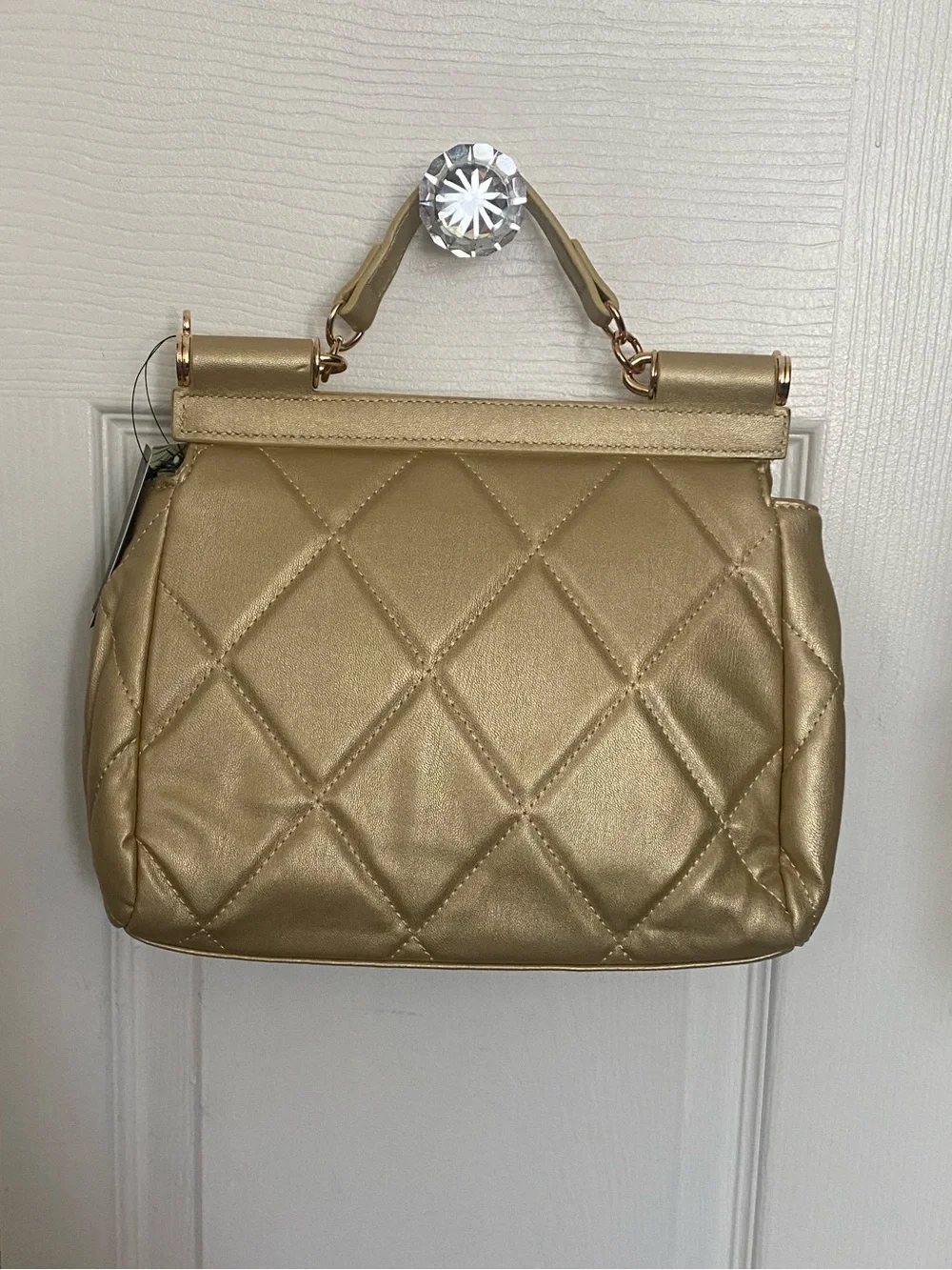 Badgley Mischka Metallic Gold Bag - Picture 4 of 6
